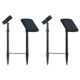 LED Solar Spotlights Adjustable Height Focus Smart Garden Lights 2-Pack