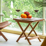 Acacia Wooden Folding Table Living Room Foldable Garden Furniture Garden Side Table