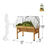Vegtrug Classic Planter Wooden Greenhouse Frame & Cover Grown Plantation 1.2m