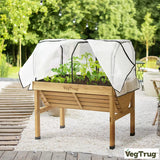 Vegtrug Classic Planter Wooden Greenhouse Frame & Cover Grown Plantation 1.2m
