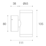 outdoor up and down wall lights