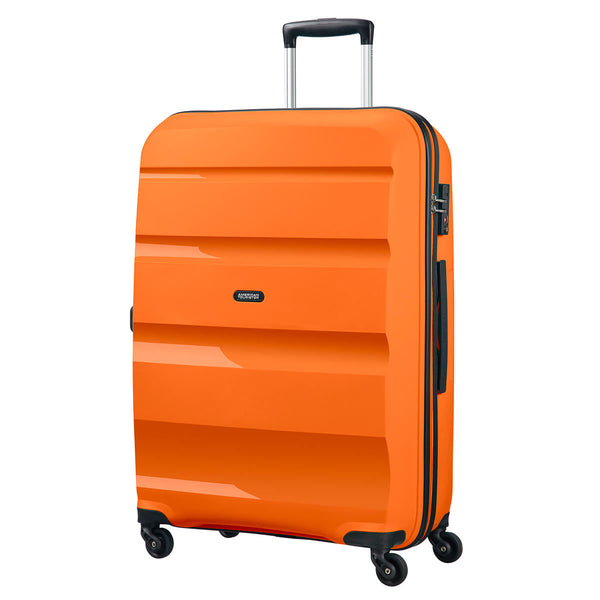 American Tourister Bon Air Large Suitcase Spinner Wheels Hard Case Zip ORANGE