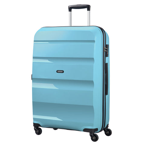 American Tourister Bon Air Large Suitcase Spinner Wheels Hard Case Zip BLUE