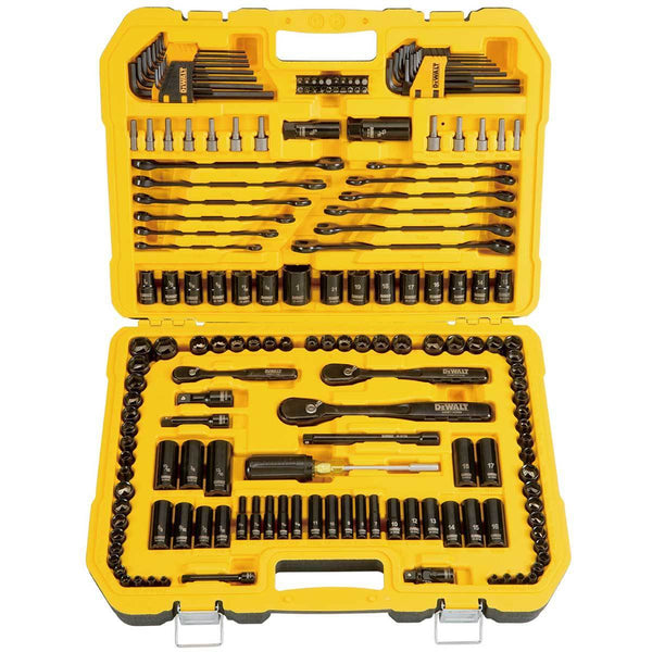 DEWALT 181 Piece Mechanics Tool Set Handtools Garage Workshop Case Box Organizer