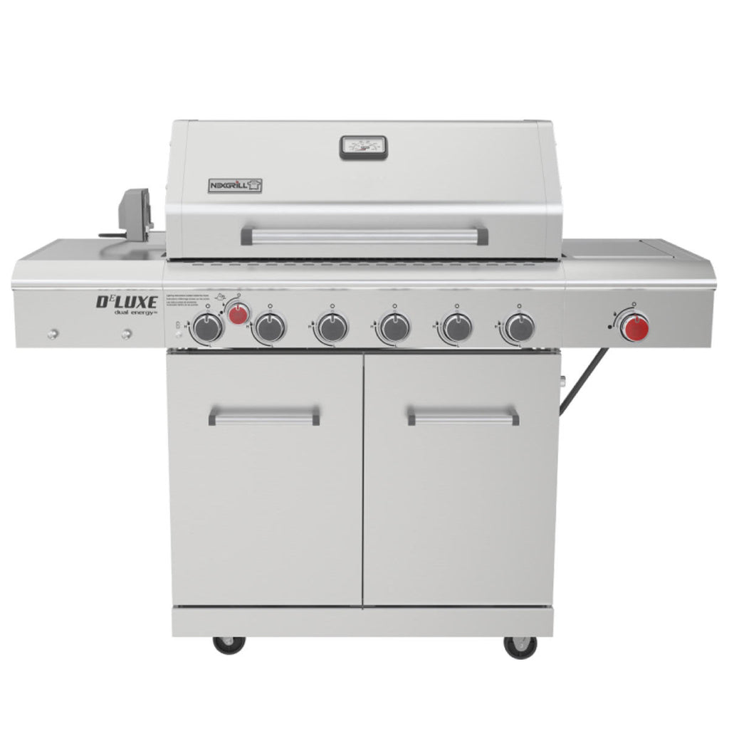 Nexgrill 7 Burner Stainless Steel Gas BBQ Side Burner Rotisserie Kit