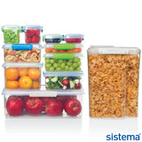 11 Pcs Sistema Long-Lasting Durable Food Storage Containers With Lids