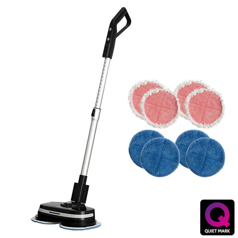 Power Glide Cordless Hard Floor Cleaner & Polisher Black + Extra Set of Pads