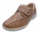 Mens Tan Comfy Lightweight Smart Casual Loafers Touch Strap Deck Shoes 6-12