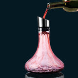 Elegantly Handcrafted Crystalline Wine Decanter With Stainless Steel Aerator