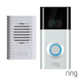 Motion Activated Infrared Night Vision Ring Full HD 1080p Video Doorbell 2 With Chime