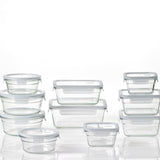 10 Piece Tempered Glass Nested Food Storage Set with Lids - BPA free