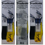 Trudeau Oil & Vinegar Bottles Set 3 in 1 Pour & Pump Spray Glass Bottles
