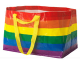 Large Ikea Rainbow Storage Bag, Shopping Beach Holiday Summer Bag