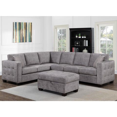 Corner Sofa Comfortable in Grey 