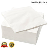 IKEA 3-Ply White Paper Napkins Serviettes Disposable Party 100 Tissue Packs