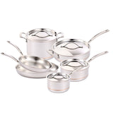 All Hob Types Fast Heating Multi Course Stainless Steel 10 Piece Cookware Sets
