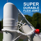Q-Fold 16 x 7ft All Weather uPVC Super Durable Flexi Joint Folding Football Goal
