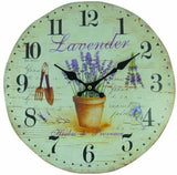 34 cm Large French Style Wall Clock Vintage Wood Effect Home MDF